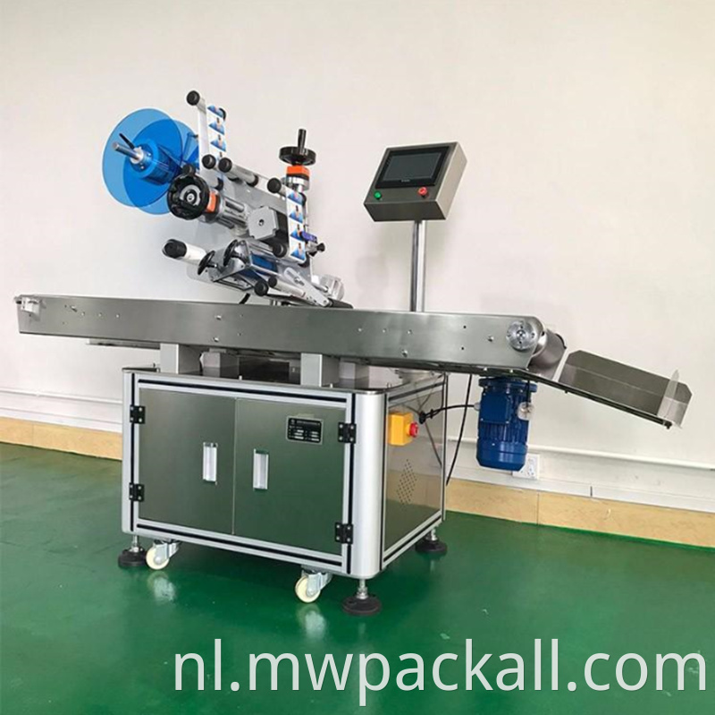 Automatische doos Carton zakzak Flat Labing Machine /Automatic Top Labeler geplaatste labels op de bovenkant van de containers